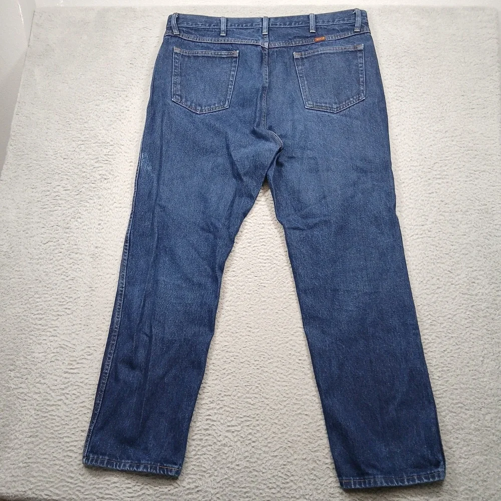 Rustler Men's Jeans 40x32 Blue Denim‎ 100% Cotton Relaxed Fit